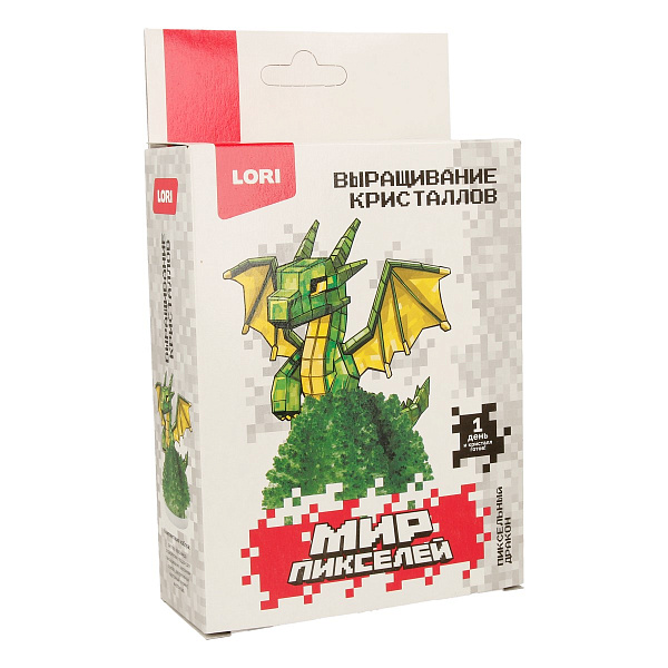 Выращивание кристаллов Мир пикселей "Пиксельный дракон"