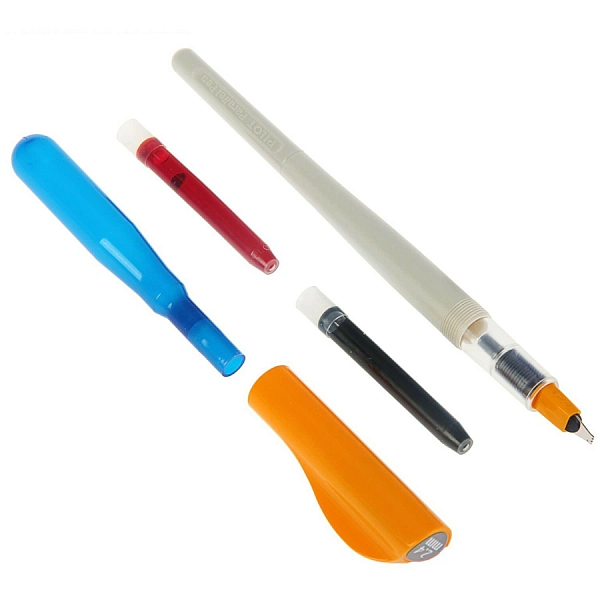 Перьевая ручка для каллиграфии PILOT Parallel Pen 2,4мм, 2 картриджа (черный, красный)