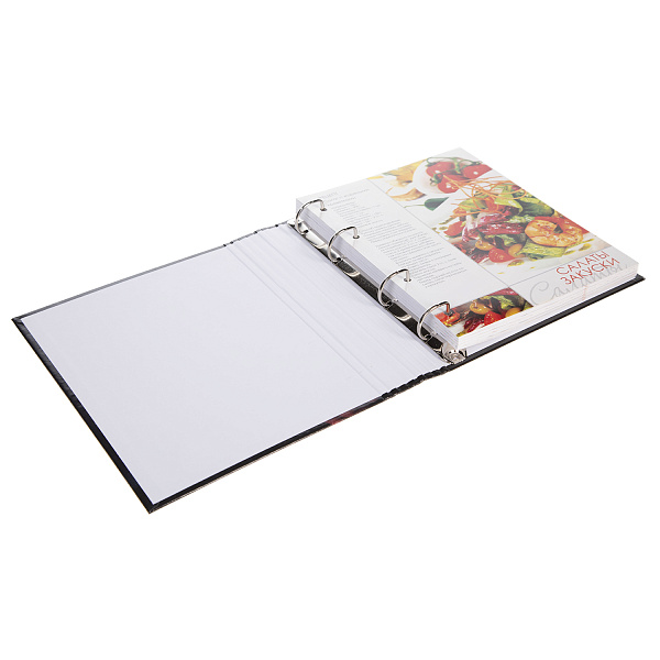 Книга для записи кулинар. рецептов А5 80 л. "Кофейные коты" тв. обл. на кольцах,5 разд. "Premium" 