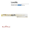 Ручка перьевая "LOVE ME" В ПЛАСТИКОВОМ ПЕНАЛЕ , СО СМЕННЫМИ  КАРТРИДЖАМИ (4 ШТ), EF, СИНЯЯ (4 ВИДА)