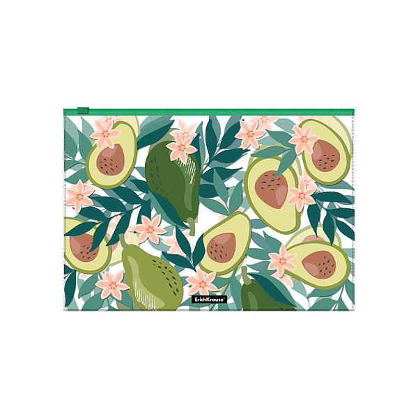 Папка на молнии А4 ZIP-пакетErichKrause Avocado Dusk,  пластиковый (в пакете по 12 шт.)