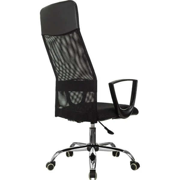 Кресло для руководителя VB_EChair-510 TW сетка/ткань черный хром