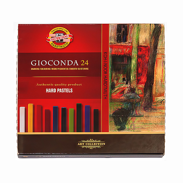 Пастель сухая художественная набор 24 цвета, GIOCONDA Hard 8114