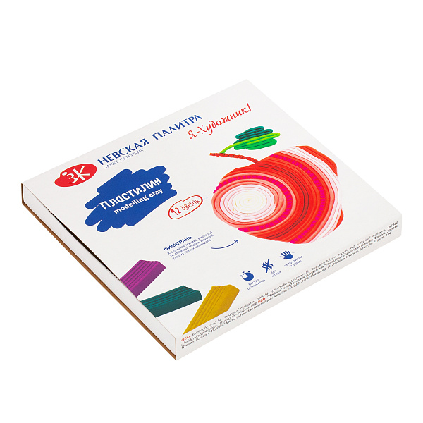 Пластилин 12 цв. "Я-Художник!" 240 гр. со стеком