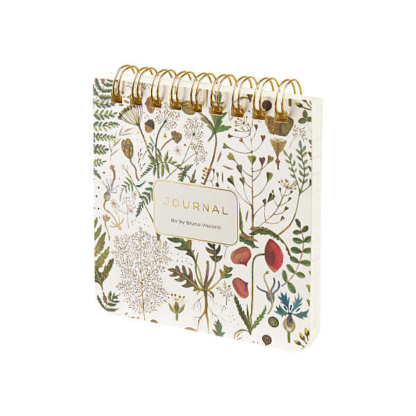 Блокнот 90*90 60 л. на гребне "POCKET JOURNAL" "ЛУГОВЫЕ ТРАВЫ" тв.переплет