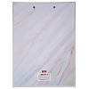 Папка-планшет с зажимом Hatber А4 Белый мрамор мат.ламин.