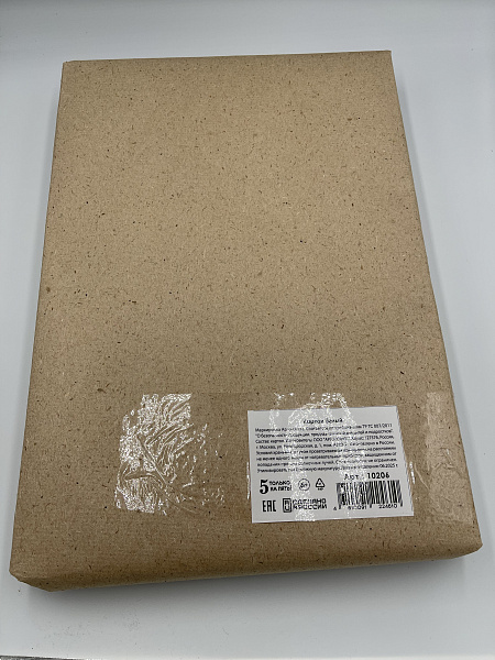 Картон белый Немелованный А3, 100 листов, ДВУХСТОРОННИЙ, 260 г/м (30*42см) 0.35мм, в крафт-бумаге