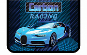 Папка для труда А4 молния вокруг "CARBON RACING" печать на пластике