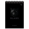 Блокнот А6, 60 листов на гребне, BG "Just black", мягкая обложка мелованный картон, 60 г/кв.м