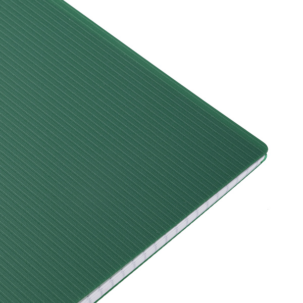 Тетрадь А4 80 листов в клетку на гребне Пластиковая обложка "Зеленая" Многоуров.перфорация 