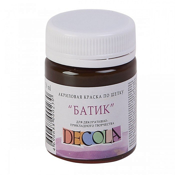 Акрил шелк батик 50 мл Декола Коричневая 