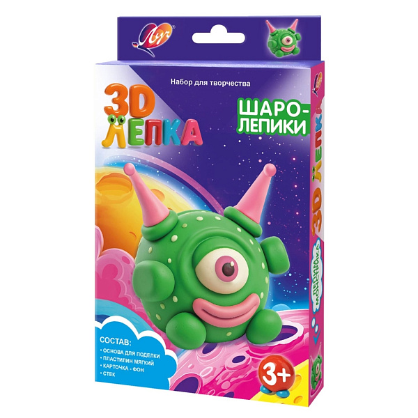 Набор с пластилином «Шаролепики. Монстрик» Луч