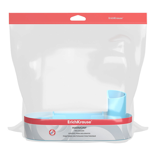 Подставка настольная пластиковая ErichKrause® Harmony, Pastel, голубая