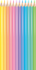 Карандаши 12 цв. Maped COLOR'PEPS PASTEL пастельные цвета, из американской липы, треугольные, ударопрочный грифель, в картонном футляре, 