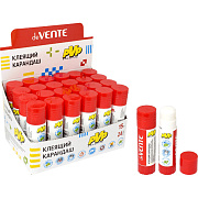 Клеящий карандаш PVP основа "deVENTE" 15 г (быстросохнущий) в картонном дисплее с пластиковым поддоном