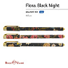 Ручка шариковая 0,38 мм "FLORA.BLACK NIGHT" СИНЯЯ