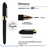 Ручка "MONACO" в подарочном футляре, 0.5 ММ, СИНЯЯ (корпус черный, футляр черный)