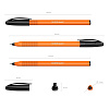 Ручка шариковая ErichKrause® U-108 Orange Stick 1.0, Ultra Glide Technology, черная
