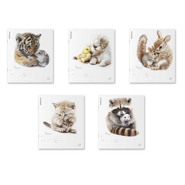 Тетрадь 12 л. кл. "Little Cuties" ErichKrause (в плёнке по 10 шт.)_MIX-PACK