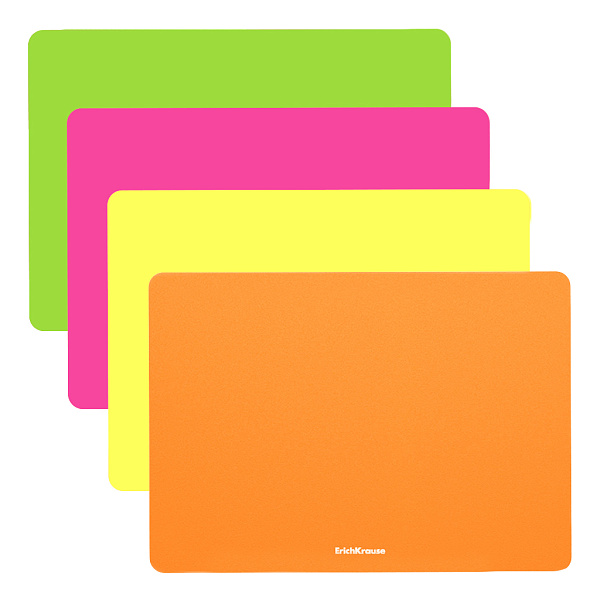 Доска для лепки пластиковая ErichKrause Matt Neon, A4, ассорти (в пакете по 4 шт.)