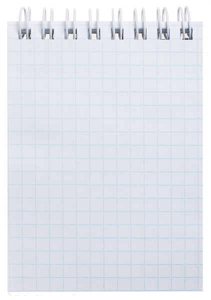 Блокнот А7 80 л. кл. на гребне Пластиковая обложка VELVET  Белый