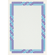 Сертификат-бумага А4 115 г/м2, сине-голубая крученая рамка с вод. зн., 25 л/пач.