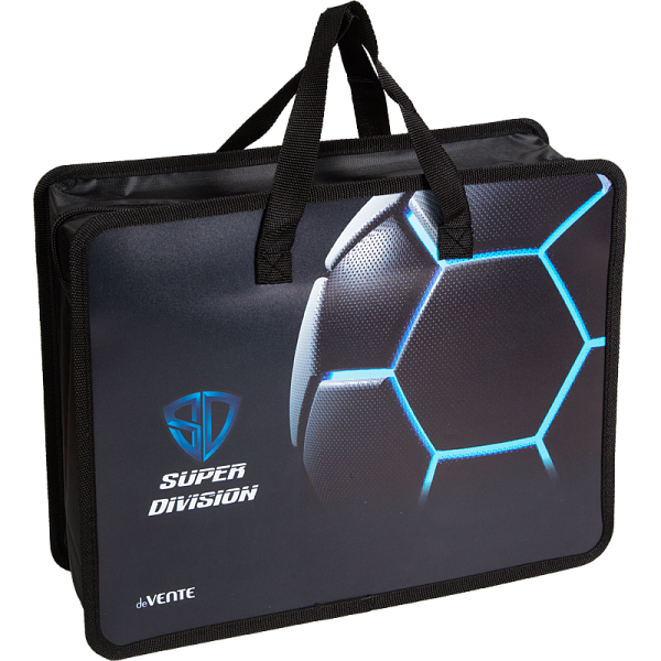 Папка для тетрадей, ИЗО и технологии "deVENTE. Super Division" A4 (33,5x26x10 см) с расширением 10 см, с ручками, на молнии сверху, пластик 400 мкм, в пластиковом пакете
