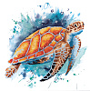 Алмазная мозаика 30*30 "ФРЕЯ"  постер "Морская черепаха"