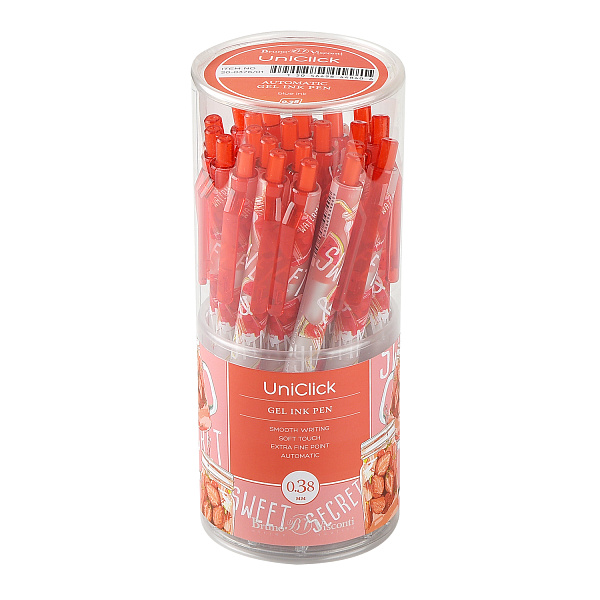 Ручка гелевая 0,38 мм "UniClick. MY REFRESH " СИНЯЯ 