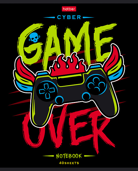 Тетрадь 40 л. лин. "Геймер", 65г/кв.м