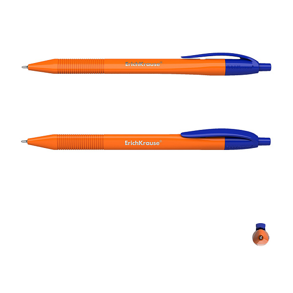 Ручка шариковая автомат. ErichKrause U-208 Orange Matic 0,7, Ultra Glide Technology, синяя
