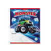 Тетрадь 18 листов в клетку "Monster Car" ErichKrause (в плёнке по 10 шт.)