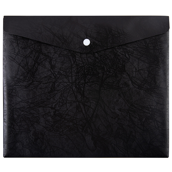 Папка-конверт для тетрадей с кнопкой A5+ "Expert Complete" Premier 180 мкм волокно . черный new ЕС2113001