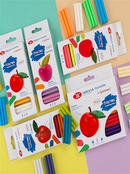 Пластика 10 цв. Я-Художник! 200г (масса для лепки запекаемая)