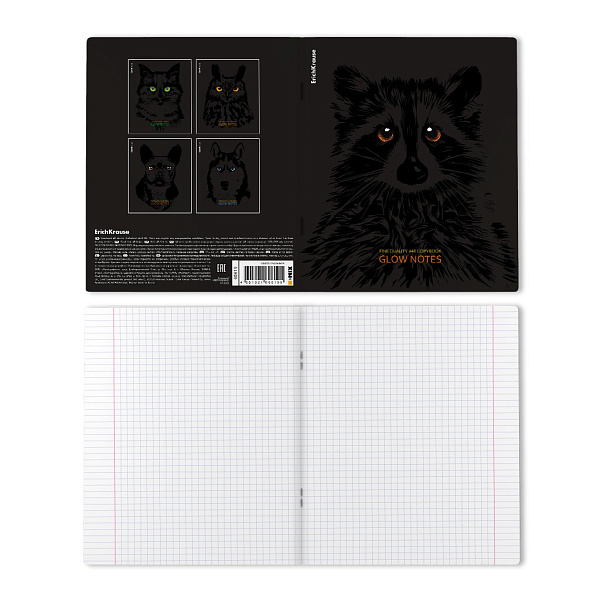 Тетрадь 48 листов в клетку "Gaze", ламинация soft-touch+выборочный УФ-ла ErichKrause_MIX-PACK