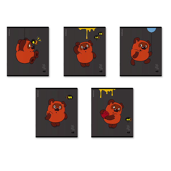 Тетрадь 48 л. кл. "Винни-Пух" выборочный УФ-лак ErichKrause _MIX-PACK