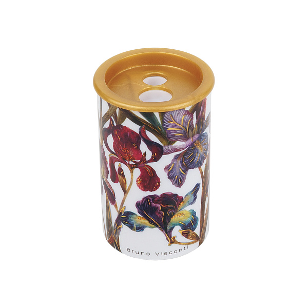 Точилка 2 отв. С КОНТЕЙНЕРОМ "FLORA. BLOOM FLOWERS" (2 ВИДА)