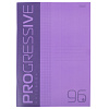 Тетрадь А4 96 л. кл. Пластиковая обложка "PROGRESSIVE" Фиолетовая, на скобе 65г/кв.м 