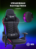 Кресло игровое Cactus CS-CHR-0099BL с RGB подсветкой черный эко.кожа с подголов. крестов. сталь