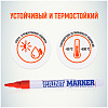 Маркер-краска (лаковый) 2.0 мм, MunHwa "Slim Paint Marker", нитро-основа, пулевидный наконечник, круглый корпус, красный