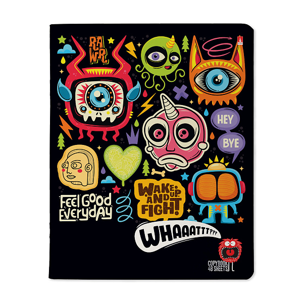 Тетрадь 48 л. кл. "CRAZY MONSTERS"