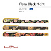 Ручка шариковая 0,7 мм "FLORA. BLACK NIGHT" МАСЛО, СИНЯЯ