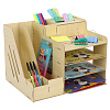 Органайзер для канцелярских принадлежностей "deVENTE. Mega" настол., 37x28,1x27 см, МДФ, цвет и фактура березы, без наполнения, в картонной коробке