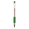 Ручка гелевая 0,5 мм "Attomex", прозрачный корпус с держателем, ЗЕЛЕНАЯ