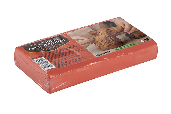 Пластилин скульптурный 500 г. "Глобус" терракотовый 