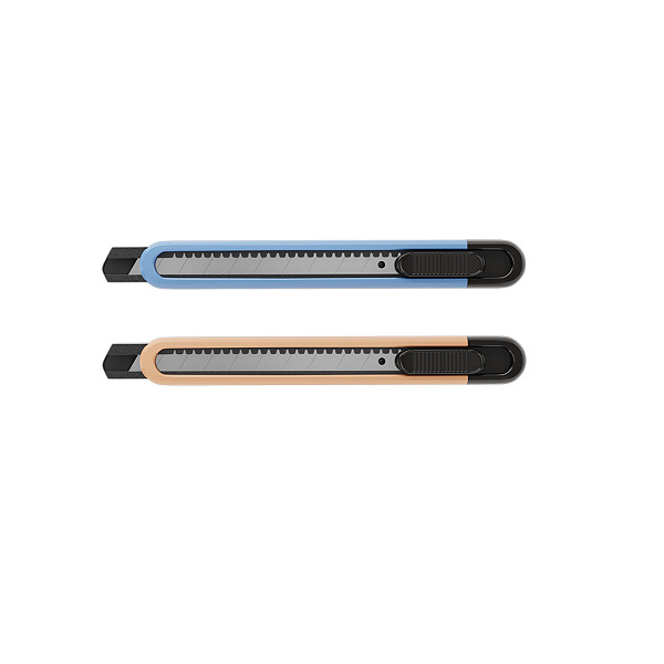 Нож канцелярский 9 мм ErichKrause Butterfly Pastel Bloom,  с автоматической фиксацией лезвия, ассорти (в блистере по 1 шт.)