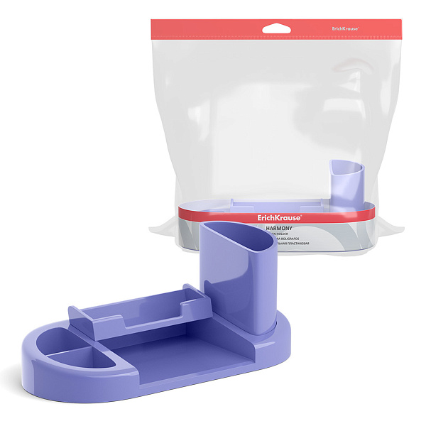 Подставка настольная пластиковая ErichKrause® Harmony, Pastel, фиолетовая