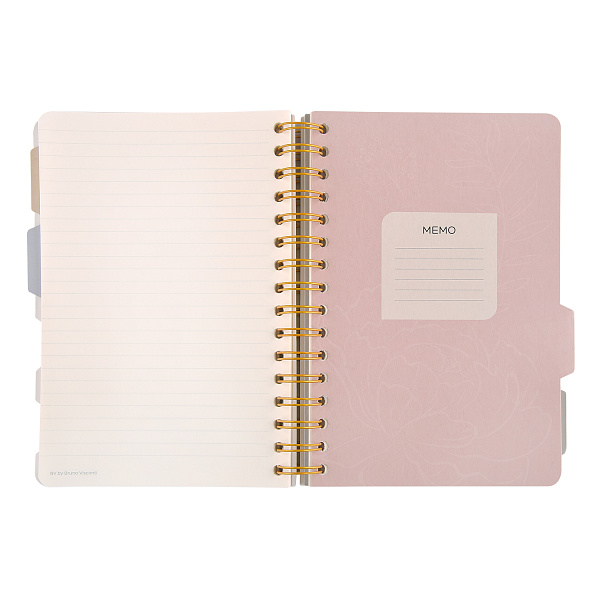Записная книжка "ART JOURNAL" А5,120 л. на гребне, с разделителями "Lush Bouquet"