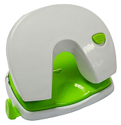 Дырокол на 20 л. Deli Vivid пластик ассорти/белый отв.:2 с линейкой