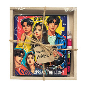 Набор Тетрадь "Дорама" А5 48 л. кл. + Ручка шариковая СИНЯЯ, 0,7 мм, в подарочной упаковке